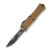 Microtech Hera II Mini OTF Automatic Knife Black Half Serrated/Tan AUMT1703M2TA