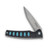 Mcusta MC-4 Katana Folding Knife Black-Blue Al 3.5in VG-10 Core San Mai Blade MC-41C