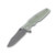 Hinderer 3.5 Eklipse Slicer Hollow Ground Tri-way Translucent Green G-10 Titanium KEK35SLHOTWWFTG