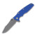 Hinderer 3.5 Eklipse Slicer Hollow Ground Tri-way Blue G-10 Titanium KEK35SLHOTWWFBBLBL
