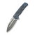 WE Knife Co Sylox Blue – Black 3.8 Inch Plain Dual Drop Point