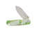 Kizer Drop Bear Lucky Green SMKW Exclusive 2.99in Plain Satin Drop Point Front Open 2