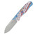 Kizer Drop Bear Grumbly Blue SMKW Exclusive 2.99in Plain Satin Drop Point Front Open 1