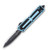 Microtech Scarab II Gen III D/E OTF Knife Turquoise 3.88in Black Full Serr Dagger AUMT12803TQ