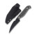 Half Face Blades Gula Gula 3 Inch Plain Armor Black Wharncliffe with Sheath 2