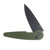 Hightron Birdidi Green Aluminum Handle Black PVD Coated D2 Blade HK06GRN