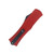 Microtech Hera II Mini OTF Recurve Auto Knife Red 3in Plain Black Blade AUMT1703M1RD