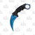 WarTech Karambit Neck Knife Blue 2.5 Inch Plain Blue Hawkbill 1