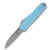 Microtech Knives Cypher II OTF Auto Turquoise 3.5in Stonewash Wharncliffe