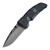 HOGUE EX-01 3.5" Sig Tactical Folder Drop Point Blade Grey Cerakote G-10 Frame - Solid Black - Grey Sig Medallion HG36172