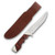 Bear & Son Finger Groove Skinner 77 Rosewood 4.37in Plain Satin Drop Point with Sheath 2