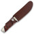 Bear & Son Finger Groove Skinner 77 Rosewood 4.37in Plain Satin Drop Point in Sheath 1