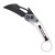 Hightron Knives Glaclaw Folding Knife White-Black 3.94 Satin Clip Point HT02WHE