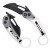 Hightron Knives Glaclaw Folding Knife White-Black 3.94 Satin Clip Point HT02WHE