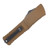 Microtech Combat Troodon OTF Gen III Signature Series Black Coated Half Serrated Drop Point/Tan AUMT12172TAS