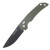 Rough Rider Green G-10 Slidelock Folder 3.25in Black Drop Point Blade RR2747