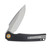 Rough Rider Liner Lock Black G-10 Folder Gold Pivot STN WSH-Satin Drop Point Blade RR2749