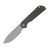 Eutektik Liong Mah Binary Right Handed G-10 OD Green 3.75 In Sandvik Stonewash Drop Point LM23