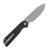 Eutektik Liong Mah Binary Right Handed G-10 Black 3.75 In Sandvik Stonewash Drop Point LM25