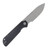Eutektik Liong Mah Binary Left Handed G-10 Black 3.75 In Sandvik Stonewash Drop Point LM26