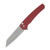 Pro Tech Malibu Flipper Textured Red Handle Stonewash Magnacut Reverse Tanto Blade 5405 LTD-RED