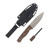 White River Ursus Fixed Blade 4.5 Inch Stonewashed Drop Point Natural Burlap Micarta Handle WRUR45-BNA-MAG