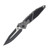 MICROTECH SOCOM ELITE S/E BLACK STANDARD SPIKE GRIND NATURAL CLEAR SIGNATURE SERIES MT1601NCSS. front 