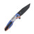 Kizer Z-82 The Multi Tasker SMKW Exclusive Blue - Orange 3.47in Plain Black Tanto Back Open 1