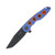 Kizer Z-82 The Multi Tasker SMKW Exclusive Blue - Orange 3.47in Plain Black Tanto Front Open 1