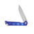 Kizer Begleiter 2 "Sub Zero" Blue & Clear Acrylic CNC Printed Handle Stonewashed 154CM Blade. front