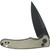 OKNIFE Mettle 2 Folding Pocket Knife OD Green Micarta Handle METTLE2ODG