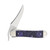 Case XX Special Edition Ultraviolet Bone Rose-Patterned with Engraved Bolsters RussLock Folding Knife CA12507R