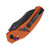 Kizer Mini Bulldog Folding Knife Orange G-10 Pumpkin-Bat Milled Handle Black Stonewashed Nitro V Blade V3672SHW1