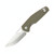 GiantMouse Knives G1 ACE Nimbus V3 Green 3in Plain Scandi Satin Drop Point