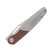 Kizer Raze Leather - Titanium 3.5 Inch Plain Stonewash Clip Point KI3720A2