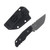 Kizer Quartz Fixed Knife Black G-10 Handle 3.15in Gray Stonewash AEB-L Tanto Blade 1086A2