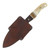 Half Face Blades Crow Jr Fixed Blade Knife Desert Ironwood Black G-10 with Giraffe Bone HFCJRDI