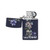 Zippo Lighter Skull and Flower Slim Navy Matte ZP46813