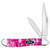 Case XX Pink Crackle Kirinite Peanut Folding Knife CA16163