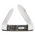 Case XX Blue Smooth Curly Oak Canoe Folding Knife CA47496