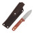 LT WRIGHT NEXT GEN FLAT GRIND MATTE FINISH A2 STEEL BLADE DYED RED BONE HANDLE WITH BLACK LINER LT040