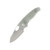 Three Rivers Holier Nerd Jade 2.2in Plain Tumbled Clip Point Front Open 1