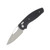 Three Rivers Bulldog Rev B Carbon Fiber Flat 2.95in Plain Tumbled Drop Point Front Open 1