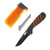 Outdoor Edge Razor HTX Gray – Orange 3.5” Plain Black Oxide Drop Point OEHTX35Y-6C
