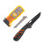 Outdoor Edge Razor HTX Gray – Orange 3.5” Plain Black Oxide Drop Point OEHTX35Y-6C