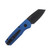 Pro Tech Runt 5 OTS Auto Blue Aluminum Handle Black DLC CPM-20CV Reverse Tanto Blade AUPTR5203-BLUE