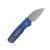 Pro Tech Runt 5 OTS Auto Textured Blue Handle Stonewash Magnacut Wharncliffe Blade AUPTR5305-BLUE