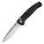 Hogue Mysto Folding Knife Black Diamond Richlite 3.4in Tumbled Clip Point