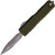 Microtech UTX-85 GEN IV OTF Auto OD Green Handle D-E Apocalyptic Part Serrate Blade AUMT1232411APOD
