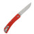 Bear & Son Red Small Farmhand Folding Knife 1776 Red – White Flag Back Closed